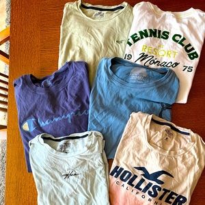 6 Men’s t-shirts- various brand names